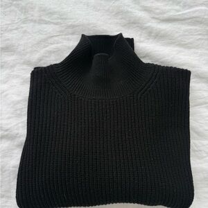 J. Crew Black Ribbed Knit Top
